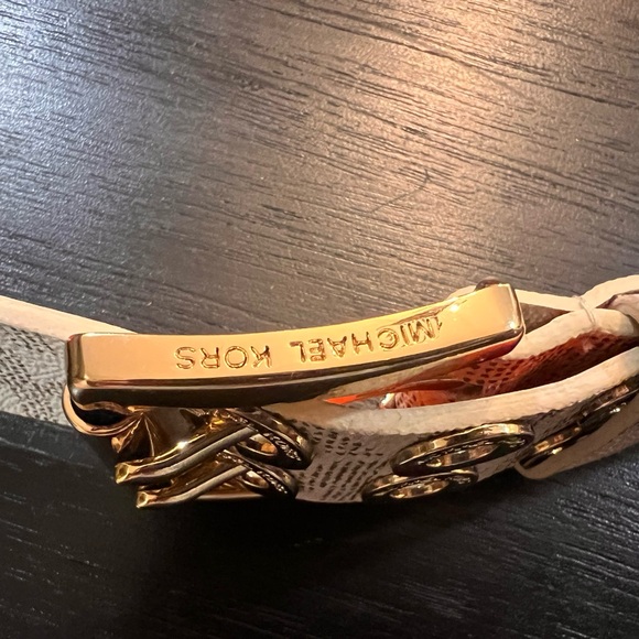 Cream MK logo belt - Picture 3 of 4